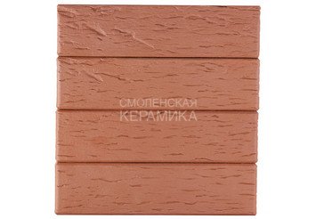 Клинкер фасадный ЛСР «Эдинбург» темно-красный береста 5