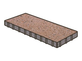 Тротуарная плитка Готика, Плита Premium Gold, 1000x500x80 мм, цвет Голд 4