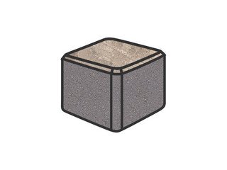 Тротуарная плитка Готика, "Куб Natur", 80x80x80 мм, юпитер