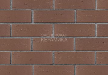 Кирпич лицевой керамический ЛСР Темно-коричневый рустик, 1НФ 3