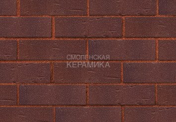 Клинкер фасадный ЛСР Возрождение «Порту» темно-красный с бордовым песком винтаж 5
