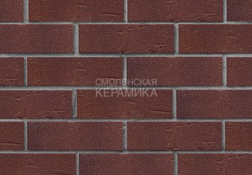 Клинкер фасадный ЛСР Возрождение «Порту» темно-красный с бордовым песком винтаж 1