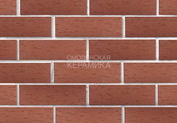 Клинкер фасадный ЛСР «Эдинбург» темно-красный береста 2