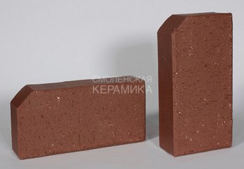 Брусчатка тёмно-красная ЛСР «Эдинбург» бордюр 0,51NF 1