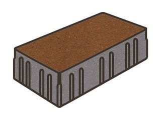 Тротуарная плитка Готика, "Скада Profi", 100 мм, оранжевый