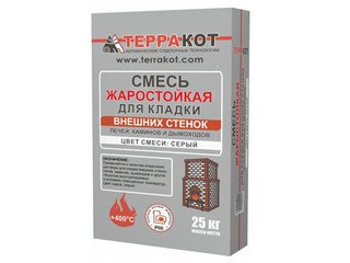 Смесь для кладки внешних стенок печей «Терракот», 25 кг