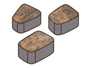 Тротуарная плитка Готика, "Веер Natur", 60 мм, тигр