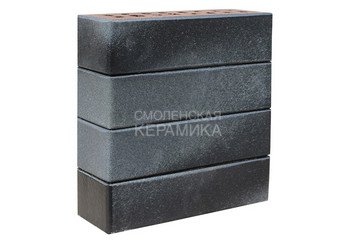 Клинкер фасадный ЛСР «Берген» черно-серебристый гладкий 4