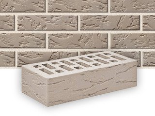 Кирпич облицовочный СТАРЫЙ ОСКОЛ Серый беж рустик 1НФ