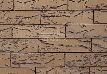 Кирпич облицовочный СТРОМА, 1,4НФ Кедр кора дуба инкруст. 1