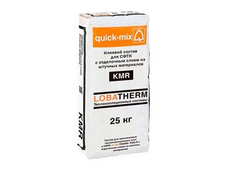 Клеящий раствор для утеплителя Quick-mix KMR для СФТК с керамической плиткой, серый, 25 кг