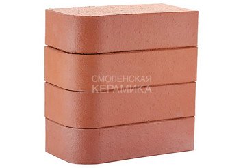 Кирпич керамический печной ЛСР М400, угловой R-60, красный 1