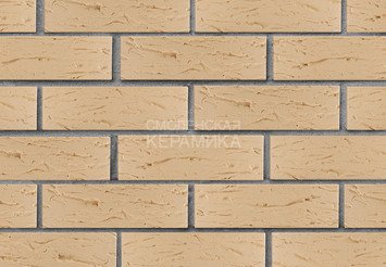 Кирпич лицевой керамический ЛСР Бежевый рустик, 1НФ 3