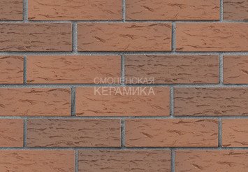 Кирпич лицевой керамический ЛСР Светло-коричневый флэш рустик, 1НФ 3