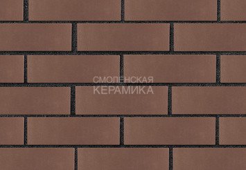 Кирпич лицевой керамический ЛСР Темно-коричневый гладкий, 1НФ 1