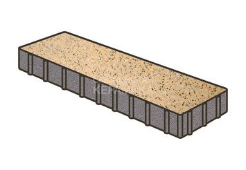 Гранитная тротуарная плитка Готика, Плита Granite FINO, 500x125x100, Жельтау 1