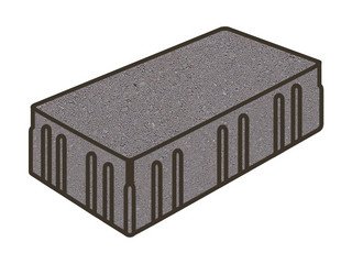 Тротуарная плитка Готика, "Скада Profi", 100 мм, светло-серый